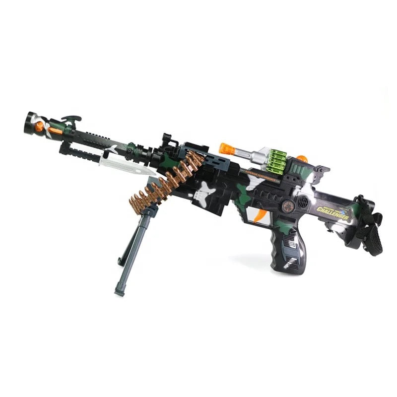 COMBAT 3 gun with SOUND, LIGHT & VIBRATION. NO LASER. Model:- DF-9218B