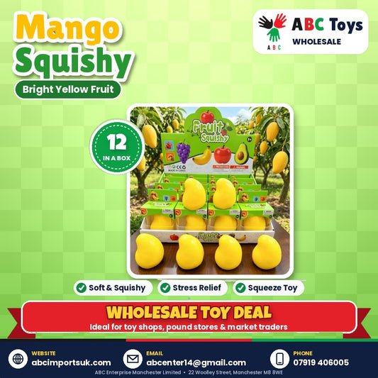 Mango Fruit Squishy - 12 in a box | ABC Toys Wholesale