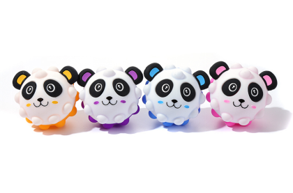 12 PCS Panda silicone grip ball (without light)