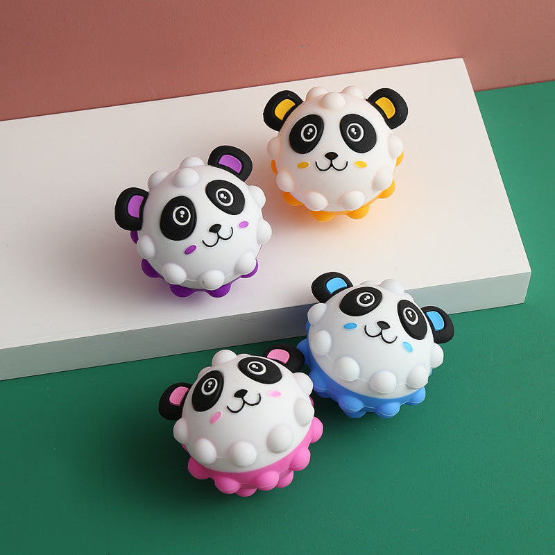 12 PCS Panda silicone grip ball (without light)