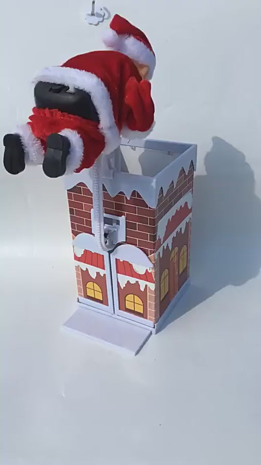 10 inch climbing door chimney santa