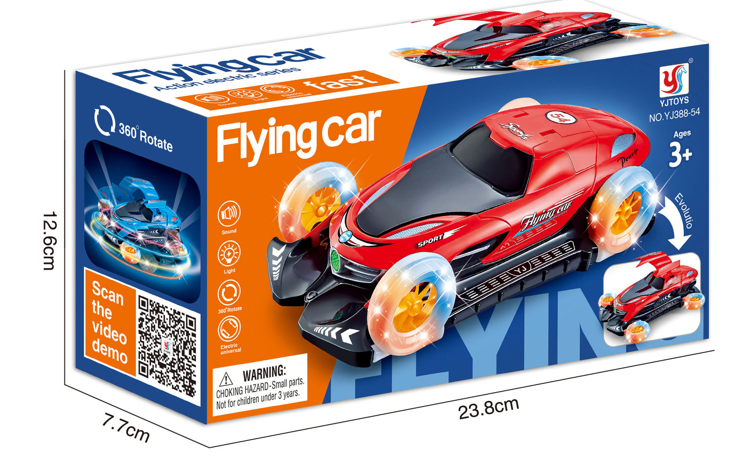 Flying Car with Light and Music 3D