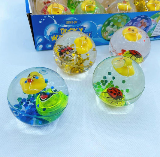 Bouncing Water Balls with Lighting up duck 12pcs