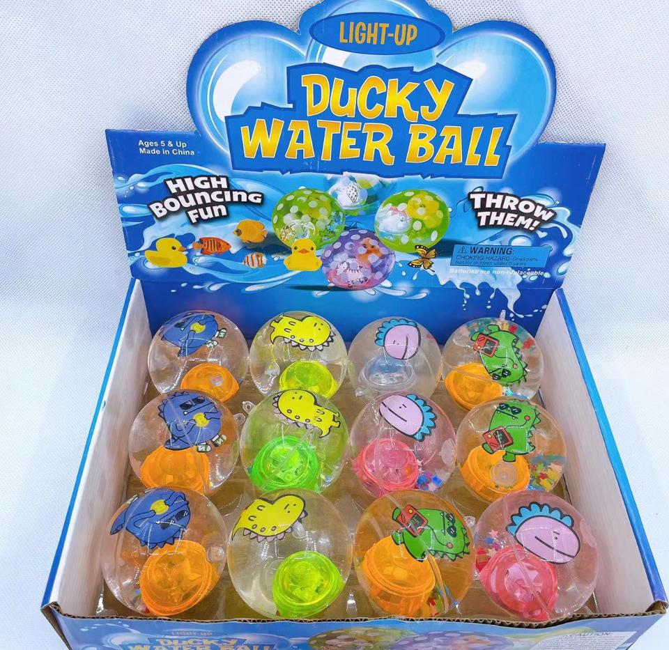 Bouncing Water Balls with Lighting up cartoon  12pcs