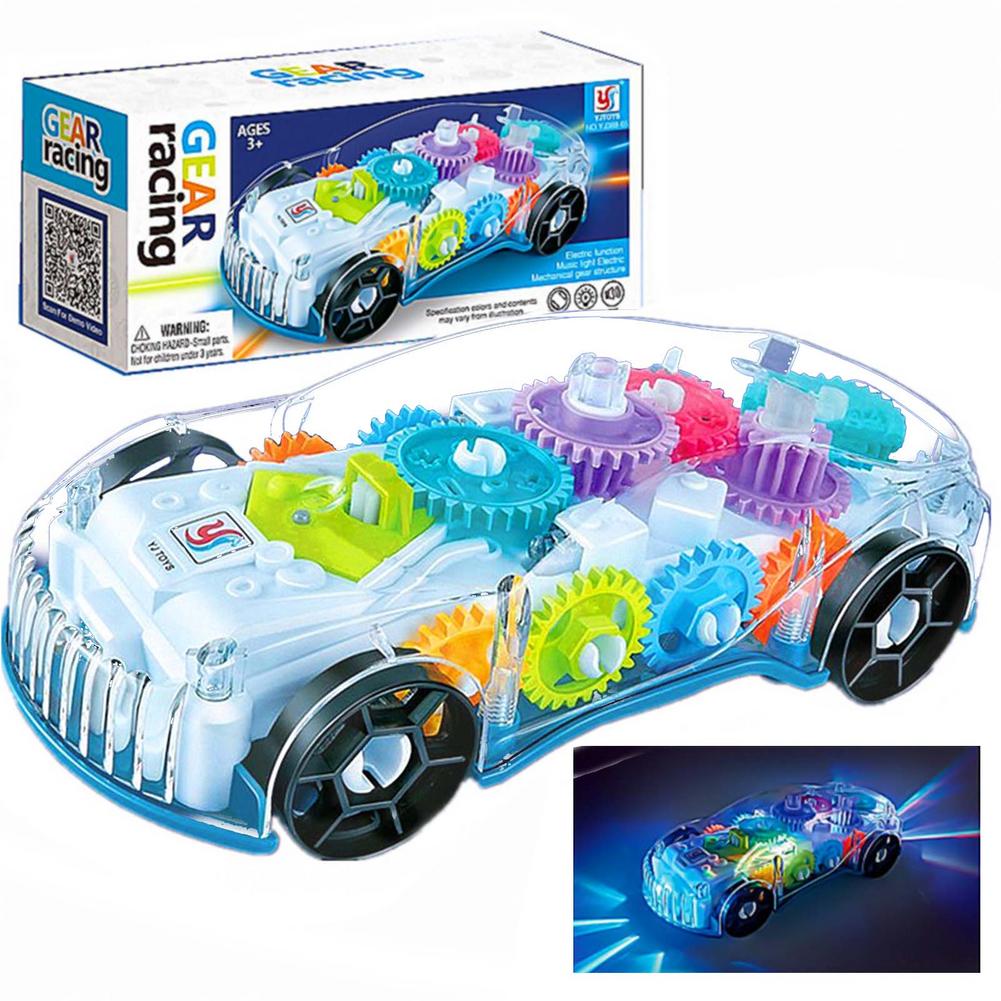 Battery Operated, Transparent Gear Racing Car