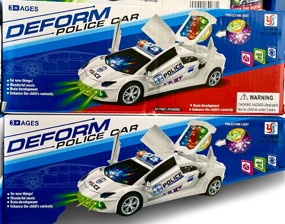 Battery Operated Deform, Spinning Police Cars